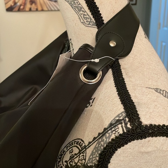 Vintage Urban Attitudes Ladies Black Hobo Purse-Unique Shape-Nylon-17”x 14”x 3” - Picture 2 of 5